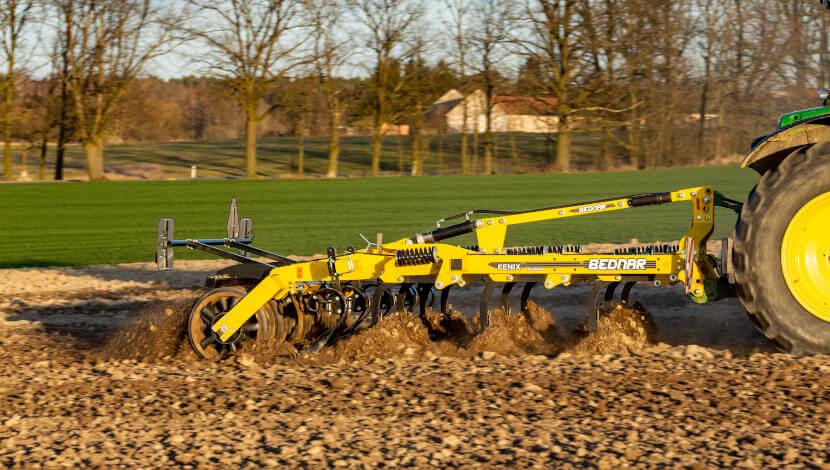 FENIX FN_L cultivator attached to tractor